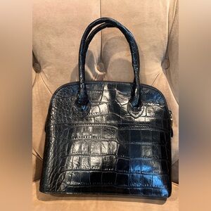 Furla Genuine Leather Crocodile Tote Bag